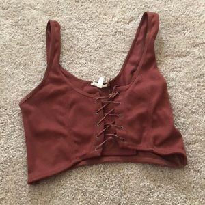 Urban outfitters corset crop top